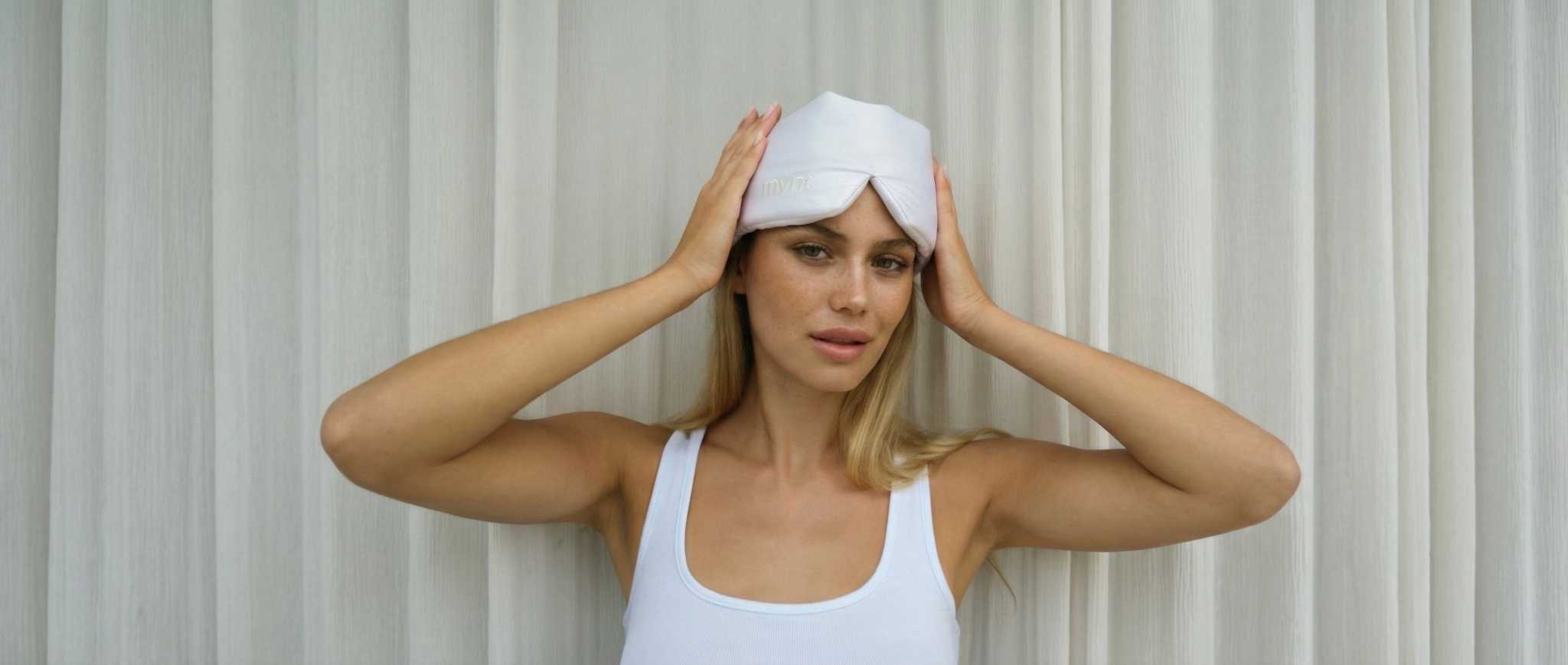 Sleep masks and scrunchies made with antibacterial MyntFusion™ fabric for better rest and beauty sleep accessories