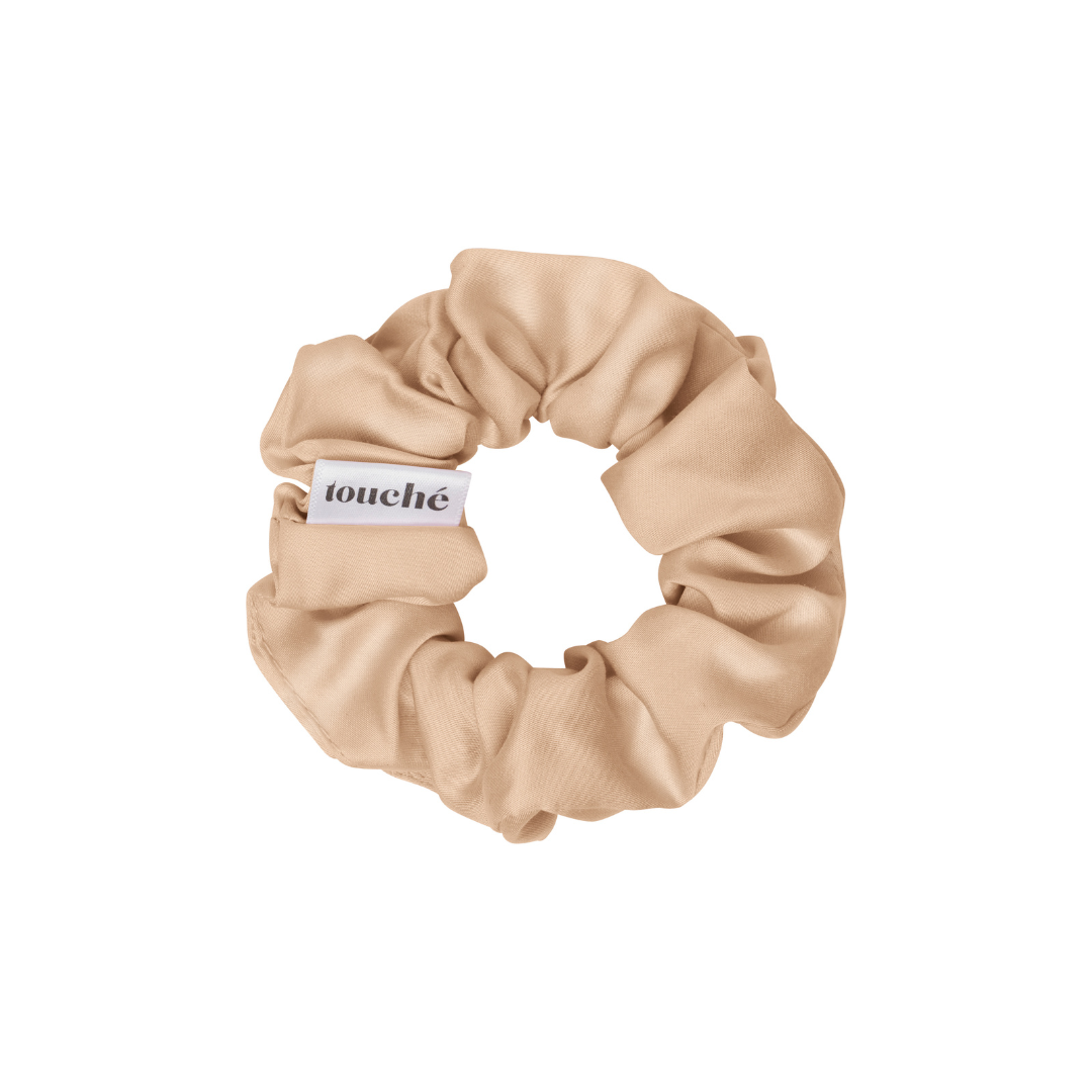 Vegan Silk Scrunchies - Champagne