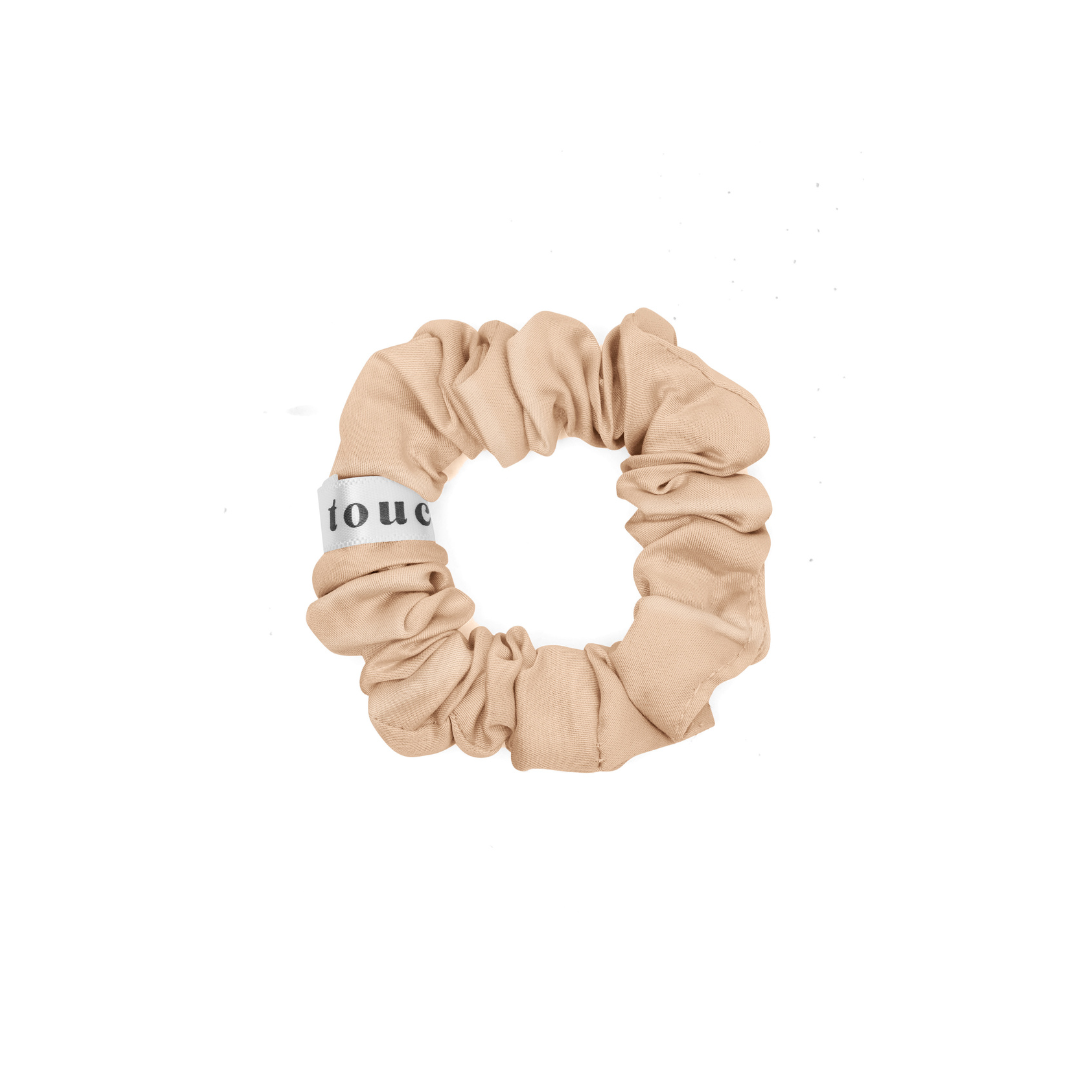 Vegan Silk Scrunchies - Champagne