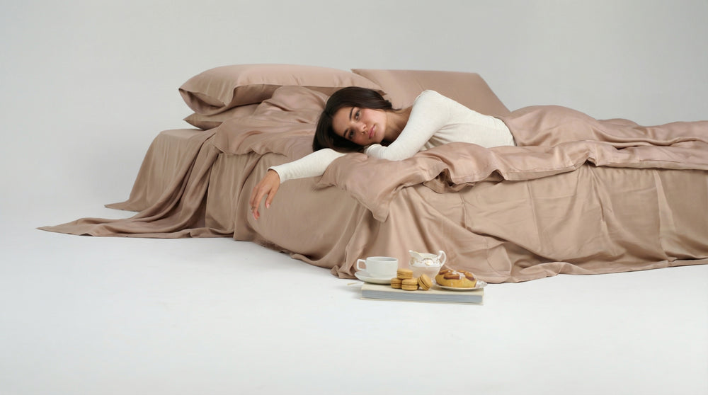 MyntBalance bedding in Latte