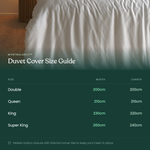 MyntBalance™ temperature balancing duvet cover made of breathable 100% TENCEL™ lyocell with hidden button closure and corner ties