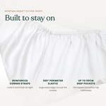 MyntBalance™ temperature balancing fitted sheet made of breathable 100% TENCEL™ lyocell with deep pockets and reinforced straps