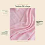 MyntBalance™ temperature balancing flat sheet made of soft, breathable 100% TENCEL™ lyocell fabric with oversized fit and smooth finish for comfortable layering