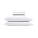 The Mynt Lab MyntFusion™ Complete Sheet Set (4-Piece)—two pillows, a flat sheet, a fitted sheet, and two pillowcases—are neatly stacked against a plain white background.