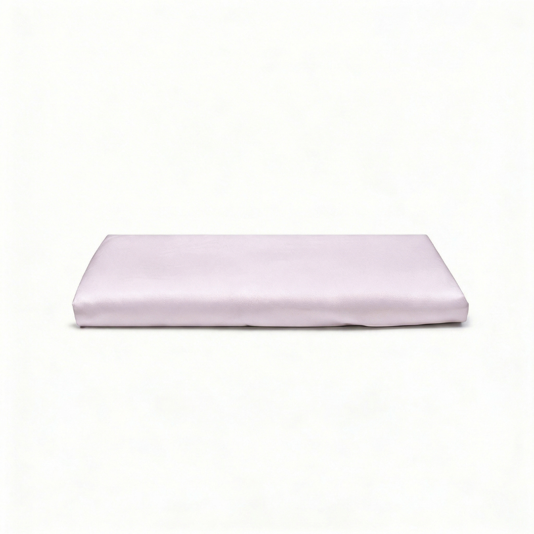 Folded MyntFusion™ flat sheet in a Pink, showcasing its smooth, plant-based fabric.