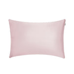 The Mynt Lab Pillowcase is a rectangular, light pink pillow cover with smooth fabric that helps reduce frizz and promote hydrated skin, shown against a plain white background.