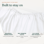 MyntBalance Fitted Sheet - Snow - Built to stay on