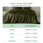 The Mynt Lab MyntFusion™ Duvet Cover | Double shown in olive green is antibacterial and cooling - perfect for hot sleepers. Available in Double, Queen, King, and Super King sizes. Pillowcases sold separately.