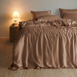 MyntBalance temperature balancing duvet cover made from breathable 100% TENCEL lyocell fabric with hidden button closure and internal corner ties for year-round comfort