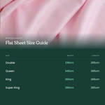 MyntBalance size chart - Petal - Flat Sheet Size Guide