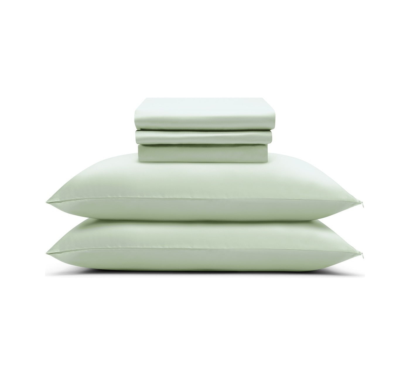 MyntFusion™ Complete Sheet Set in Sage Green: the whole set: fitted sheet, flat sheet and two pillowcases