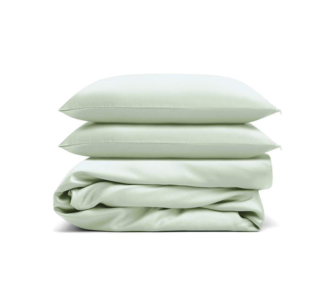 MyntFusion™ Duvet Cover Set in Sage Green: the whole set: duvet cover and two pillowcases