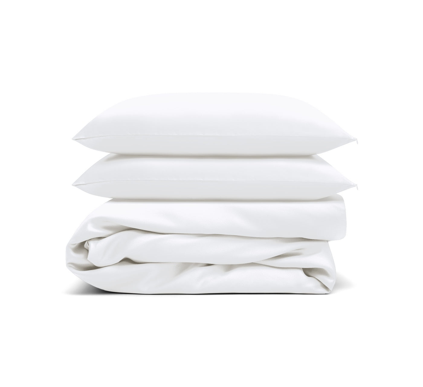 MyntFusion™ Duvet Cover Set in White: the whole set: duvet cover and two pillowcases