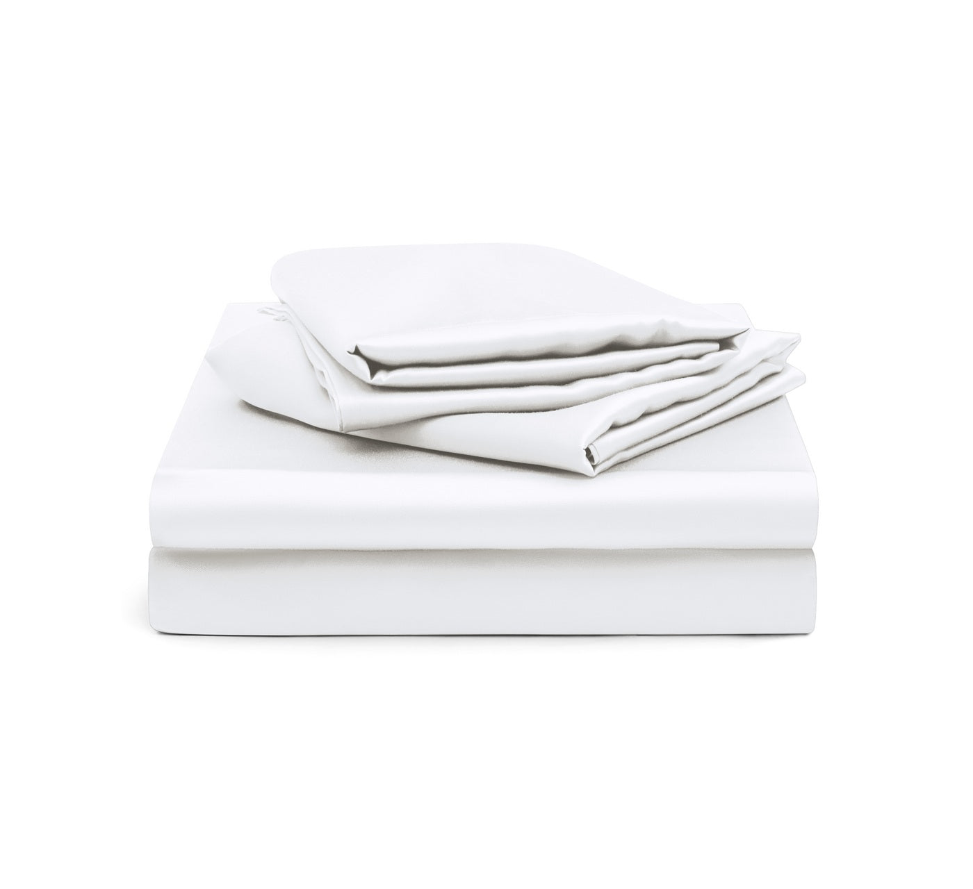 MyntFusion™ Fitted Sheet Set in White: the whole set: fitted sheet and two pillowcases